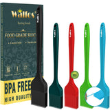 Walfos Silicone Basting Brush Set, 5 Pieces Heat Resistant Pastry Brush, Perfect for Baking,BBQ Grill,Kitchen Cooking,Strong Steel Core and One-Pieces Design,BPA Free and Dishwasher Safe Walfos