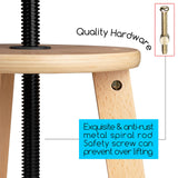 MEEDEN Wooden Drafting Stool with Adjustable Height, Artist Stool,Office Studio Stool, Up to 220 Lbs,German Beech Wood, Perfect for Artists Studio,Home Use,Kitchen,Bars MEEDEN