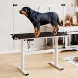 Sunvasagoo Electric Dog Grooming Table - Professional Quiet Motor, Non-Slip Desk Mat, Height Stepless Adjustable, Unique Smooth Edge Wrap, and Heavy-Duty Frame Construction. Sunvasagoo