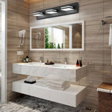 SineRise LED Modern Bathroom Vanity Light Fixtures (3-Light, 24-Inch), Matte Black Modern Acrylic Bathroom Wall Lighting Fixtures Over Mirror (Cool White 6000K) SineRise
