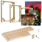 DIY Wood Canvas Frame Kit, Solid Wooden Stretcher Bars for Oil Paintings, Prints Canvas, Poster Frame for Stretching and Framing, Easy Assembly, Made in USA 12x16,1 Set WoodArtSupply