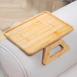 Danfoxer Couch Arm Tray Bamboo Sofa Armrest Tray Sofa Arm Clip Table Multi-Function Arm Table for Eating/Drinks/Remote Control Danfoxer