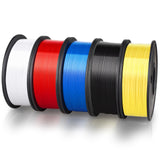 PLA 3D Printer Filament Bundle, 1.75mm 3D Printer Filament, Acurracy +/- 0.02mm, 250gX5 Spools, 1.25 Kg in Total, 5 Colors 3D Printer Filament Pack, No Clogging&Bubble, Fit for 3D Pen and FDM Printer LIZIHAO