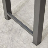 Metal Garden Bench for Outdoors, Set of 2, Grey Outdoor Benches Slats for Patio, Patio Backless Bench,Dining Bench for Porch, Lawn, Balcony, Backyard and Park Stabrech