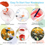 Offito Paint by Numbers Kit for Adults- Daisy Adult Paint by Number Kits on Canvas for Beginners, Sunset DIY Acrylic Oil Number Painting Kits for Home Wall Decor Gift 16"x 20" (Without Frame) Offito