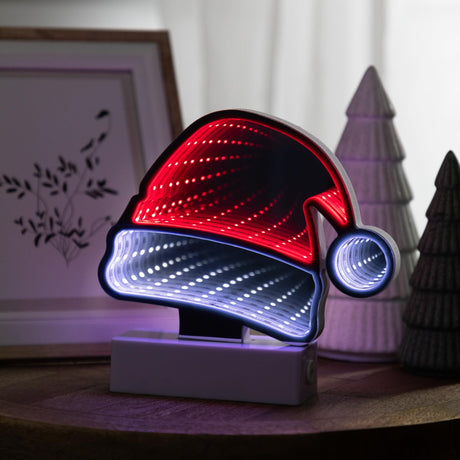 Northlight LED 3D Santa Hat Christmas Infinity Mirror - 6.5" Northlight