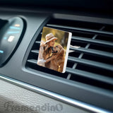 Framendino, 4 Pack Sublimation Blank Car Air Vent Clips Heat Transfer Car Outlet Perfume Clip Auto Diffuser Vent Clip Car Scent Diffuser Clip Car Exhaust Outlet Accessories Square Framendino