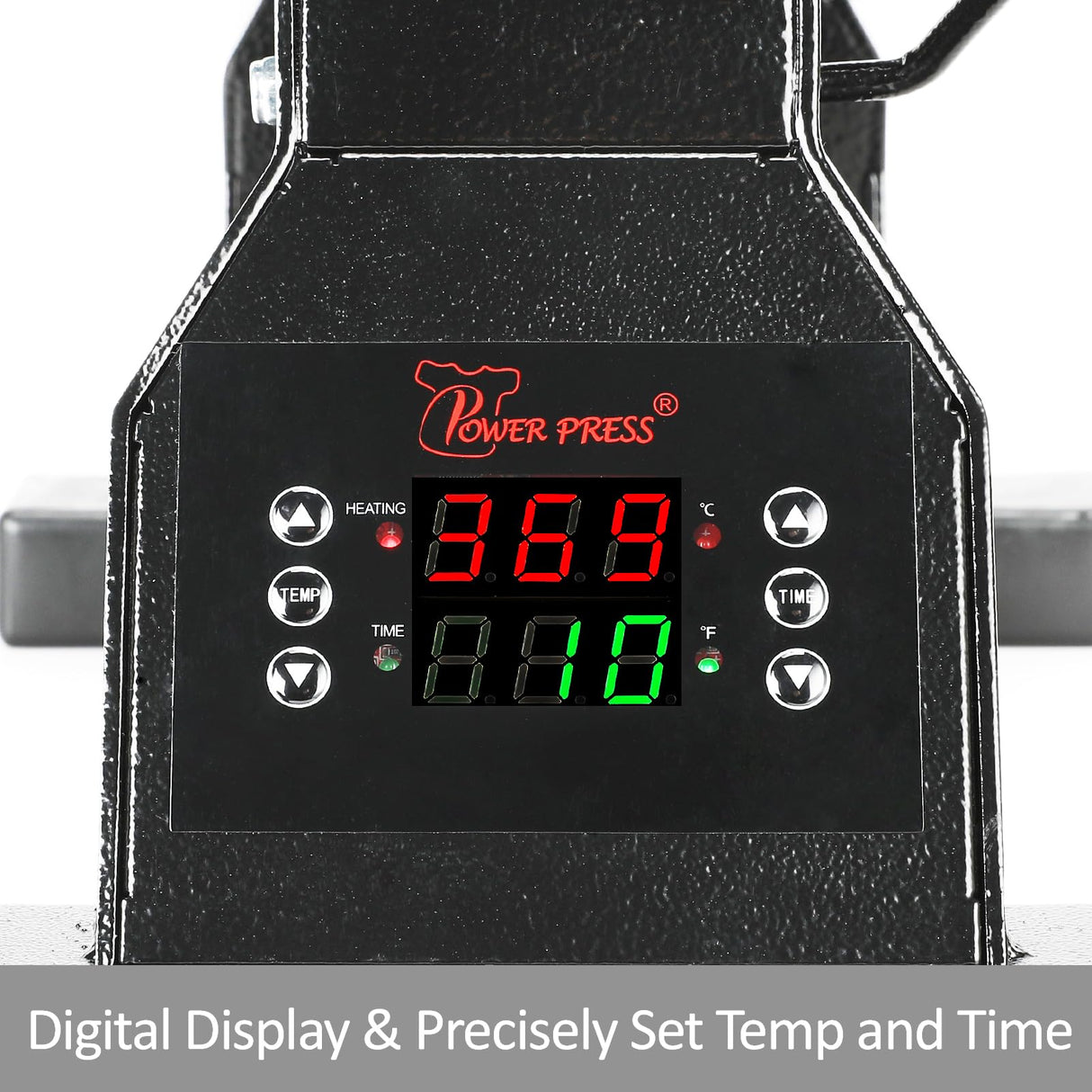 PowerPress Hat Heat Press Machine for Caps with 2pcs Interchangeable Platens -Black PowerPress