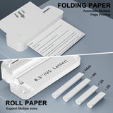 Portable Printers Wireless for Travel,Portable-Thermal-Wireless-Bluetooth-Inkless-Printer,Support 8.5" X 11" US Letter&Legal A4&A5 Thermal Paper,Compatible with Android,iOS Phone&Laptop for Car Home DODOXCX