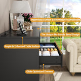 Loomie 6 Drawers Dresser with 6 Open Storage Cubbies, LED Dressers & Chests of Drawers with Power Outlet, 55" Wide Long Dresser for Bedroom, Modern TV Stand with Open Shelf for Living Room (Black) Loomie