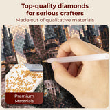 CRAFTHUB Harry Potter Diamond Art – Hogwarts Castle – 5D Diamond Painting Kit & Tools – with Big Trays & Light Pens – Officially Licensed Merchandise – 19.7' x 23.6" CRAFTHUB