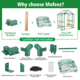 Walk in Greenhouse, 65x39x81 inch Green House for Plants, Include Greenhouse Kit and Greenhouse PVC Cover, Portable Greenhouses for Outdoors Winter MOFEEZ