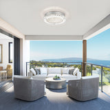 Ceiling Light, Crystal Ceiling Light Fixture Flush Mount Ceiling Light Crystal Light Fixture Ceiling Mount Modern Dimmable LED Ceiling Light for Bedroom Kitchen Bathroom Hallway Porch Office 11" DHK wot