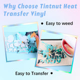 Tintnut Splash Heat Transfer Vinyl - 16 Sheets 10x12 Inch HTV Ink Watercolor Iron On Vinyl for T-Shirts Hats Clothes,for Cricut & Silhouette Cameo Tintnut