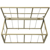 eHemco Heavy-duty Water Hyacinth Wicker Storage Trunk with Metal Frame, 42 by 20 by 18.5 Inches, Natural eHemco