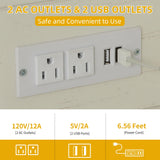 DWVO Kitchen Pantry Cabinet with Drawer, 67" Farmhouse Baker Rack with Power Outlets, Buffet Sideboard w/Microwave Stand, Cupboard Hutch Storage Cabinet for Kitchen, Living Room, Dining Room (White) DWVO