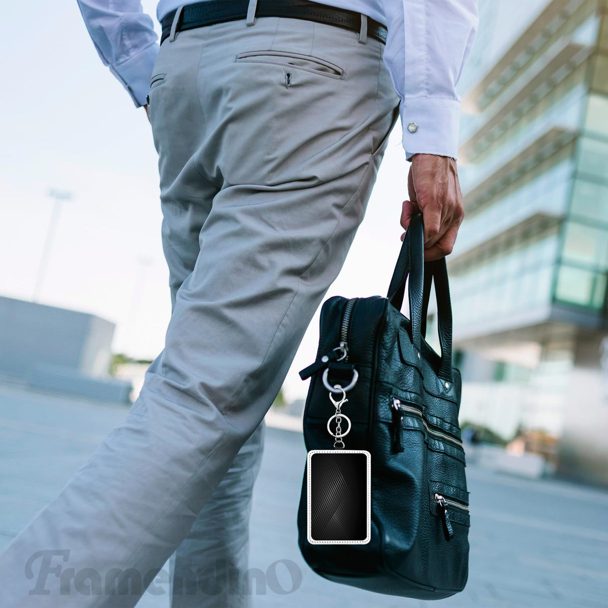 Framendino, 12 Pack Sublimation Work Card Holder Leather Blank Badge Holders Rectangle ID Card Holders DIY Crafts Framendino