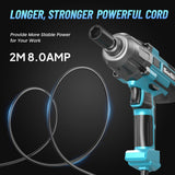 Seesii Electric Impact Wrench Corded, 368Ft-lbs(500N.m) Torque 1/2 inch Impact Gun with 8Amp Cord, 4 Sockets for Car Tire and Home DIY, AC500 Seesii