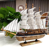 Lizipai Smooth Sailing Boat Model Mediterranean Wooden Boat Furniture Decoration Room Decoration (Main Brown) Lizipai