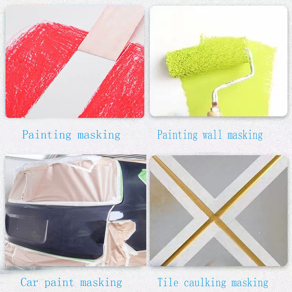 Lazybug studio Masking Tape 1 inch 12 Pack, Adhesive Painting Tape Bulk for General Purpose Use, 1 inch x 55 Yards x 12 Rolls, 660 Yards in Total Lazybug studio