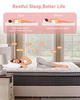 Queen Mattress, 14 Inch Hybrid Queen Size Mattress in a Box with Gel Memory Foam, Pocket Springs for Motion Isolation, Zoned Back & Lumbar Support, Medium Firm, CertiPUR-US Certified, 100-Night Trial LegacyAmerhome