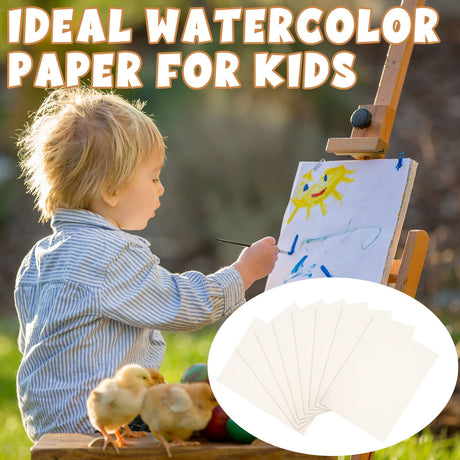 TaoBary 300 Pcs Watercolor Paper Sheet Bulk White Cold Press Paper Pack 110 lb 230 GSM Sketch Painting Watercolor Pad for Watercolorist Beginning Artists Adults Drawing Craft(4 x 6 Inch) TaoBary