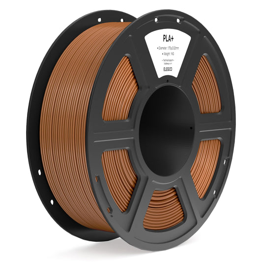 ELEGOO PLA+ Filament 1.75mm Brown 1KG, High Toughness PLA Plus 3D Printer Filament Dimensional Accuracy +/- 0.02mm, 1kg Spool(2.2lbs) for Most FDM 3D Printers - WoodArtSupply