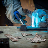 Therwen 3 Pieces Dice Welding Kit Welding Coupons DIY Welding Equipment Mild Steel Triangle Plate for Beginners TIG MIG Gas Arc Stick Welding Training Practice Accessories Tools, 3 Styles (1.5 Inch) Therwen