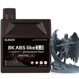 ELEGOO 8K ABS-Like Resin 3.0, Photopolymer Resin UV Curing 405nm, Upgraded ABS 3D Printing Resin, Higher Precision, Lower Shrinkage 3D Resin for LCD/MSLA/DLP 3D Printer, Space Grey 2000G Deeplee