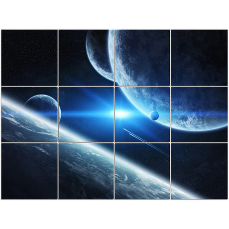 Dmsky Art Acoustic Panels,48“x36”Acoustical Wall Panel, Decorative Sound Absorbing Panel for Walls, Studio Acoustic Treatment Soundproof Wall Panel（12 Pack,Space） Dmsky