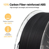 YXPOLYER Carbon Fiber ABS Filament 1.75mm 1kg ABS-CF 3D Printer Filament with Transparent Reusable PC Deformation-Resistant Spool fit AMS yxpolyer