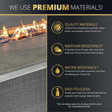 New Upgrade 7-Piece Rattan Patio Furniture Set, 76" Propane Fire Pit Table 50,000 BTU, 4 Dining & 2 Swivel Chairs Included, Cushion, CSA Certified, for Garden Backyard Outdoor Dining and Conversations Lokingrise