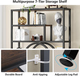 Tribesigns 72-Inch Geometric Industrial Bookshelf with 11 Open Shelving Units Tribesigns