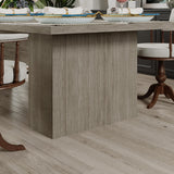 Homsee 118.1" W Rectangular Conference Room Table for 10-12 People, Versatile Modern Wood Seminar Meeting Table for Boardroom, Gray Homsee