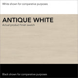 Bush Furniture Salinas Mission Desk with Hutch, Lateral File Cabinet and 5 Shelf Bookcase in Antique White Bush Business Furniture