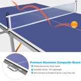 6X3ft Portable Ping Pong Table Game Set, Mid-Size Table Tennis Tables - Folding Indoor Outdoor Table Tennis with Net for Adults/Teens,2 Table Tennis Paddles and 3 Balls Hipicute