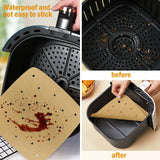Air Fryer Parchment Paper Liners（8.7"×8.7"） 100Pcs Compatible with XXL Philips, NuWave Brio, Chefman, OMORC, Cuisinart, COSORI, Cooks Essentials, Power Airfryer Oven, Chef di Cucina, SARKI and More ANQIA