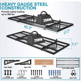 Dtrik 2-Pack 1.5×3.8ft Garage Wall Shelving, 18×45.6 inches Heavy Duty Wall Mounted Shelves, Garage Storage Shelf, 500 lbs Load Capacity, Black (Black, 2 Pcs 1.5 * 3.8 ft) Dtrik