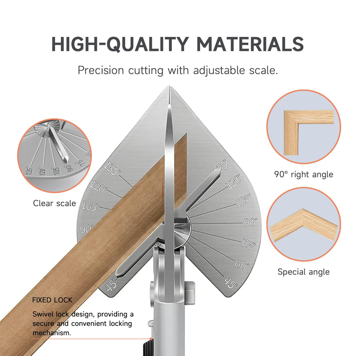TOWOT Sharp Multi Angle Miter Shear Cutter, Adjustable at 45 To 135 Degree With Safety Lock Hand Tools for Cutting Plastic, PVC and Molding Trim TOWOT