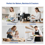 Dual Platform Food Kitchen Scale with 0.1g/0.001oz High Precision, 15kg/33lb Bakery Scale, Dual Accuracy Kitchen Scale for Sourdough Bread, Baking and Cooking with 7 Unit Tare and Totalizer ApeWeghr