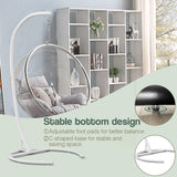 Hammock Stand Only Max 300lbs Hammock Chair Stand Only Heavy Duty Hanging Chair Stand Only 360 Degree Rotation C Stand Frame for Egg Chair Indoor Outdoor Porch Swing, White YEEFY