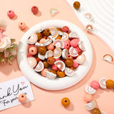 Waydress 200 Pcs Boho Rainbow Wooden Beads Rustic Farmhouse Wood Beads Natural Handmade Round Bead Polished Spacer Bead for DIY Necklace Bracelet Earrings Keychain Crafts Jewelry Making Waydress