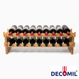 DECOMIL - 18 Bottle Wine Rack | Wine Rack Stand | Modular and Stackable | Wine Bottle Organizer for Countertop (9 Bottle) DECOMIL