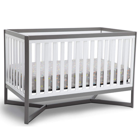 Delta Children Tribeca 4-in-1 Convertible Crib, White/Grey Delta Children