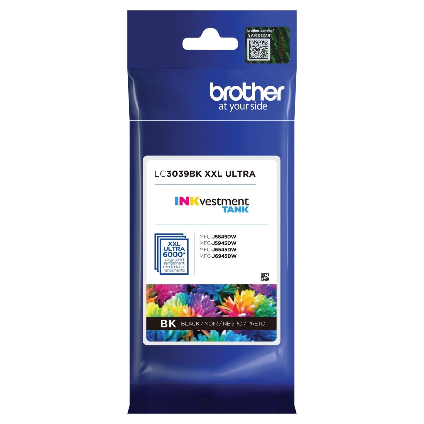 Brother Genuine LC3039BK Single Pack Ultra High-yield Black INKvestment Tank Ink Cartridge, Page Yield Up To 6,000 Pages, LC3039