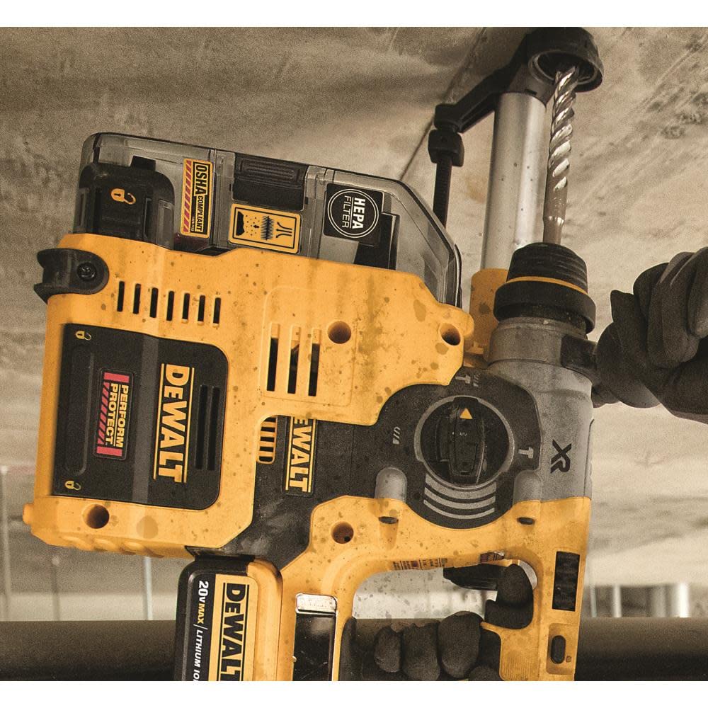 DEWALT 20V MAX XR Rotary Hammer, SDS Plus, L-Shape, On-Board Dust Extractor, 1-Inch (DCH273P2DHO) DEWALT