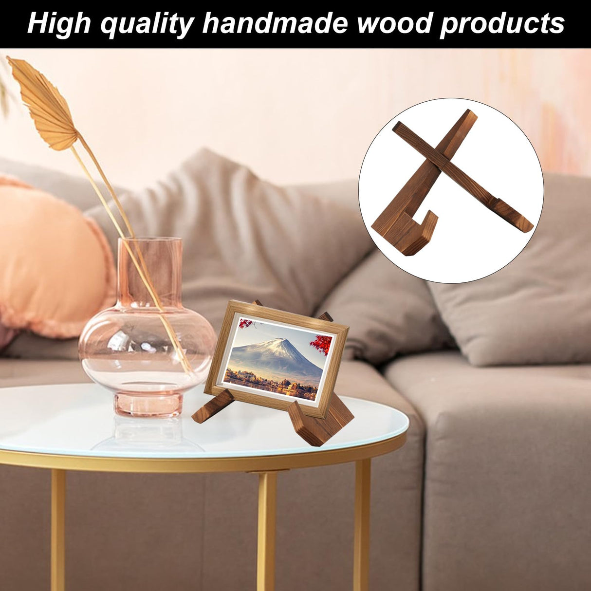 Cook Book Stand Cookbook Stand for Kitchen Counter, Cookbook Holder Stand, Wooden Bible Recipe Book Holder Stand for Kitchen, Wooden Cookbook Display Stand Holder for Kitchen Counter Tablet Zxglxinyao