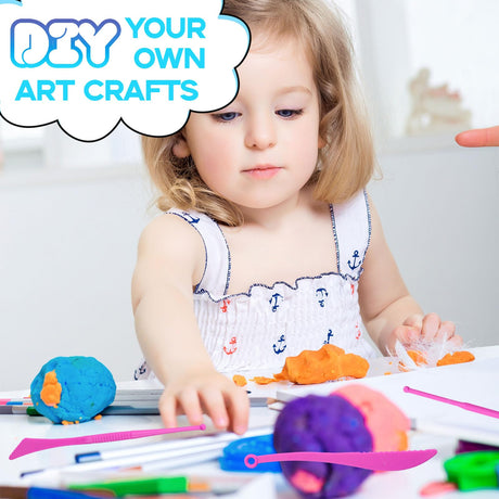 MuseLuxe Air Dry Clay - 32 Colors Modeling Clay Kit with 3 Sculpting Tools,Safe & Non-Toxic,DIY Magic Gift Toys for Boys,Girls,Kids MuseLuxe