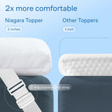 Ultra Soft King Mattress Topper - Cloud-Like Mattress Pad for Back Pain Relief - Breathable Cooling Material for Hot Sleepers Niagara Sleep Solution