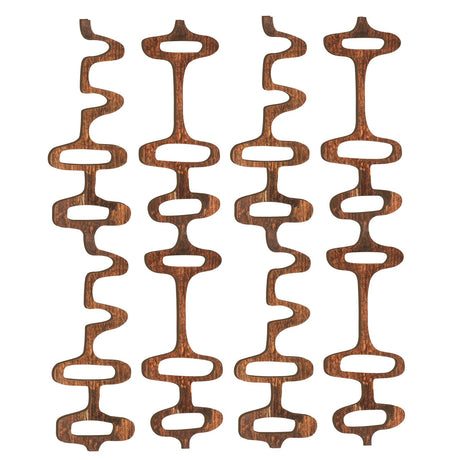 Wenqik 8 Pack Mid Century Wall Panels Decor Wood Wall Art Wall Panels for Interior Wall Decor Vintage Decorative Geometric Wall Panels for Home Living Room Bedroom(Brown) Wenqik